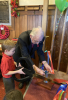 Cutting the ribbon