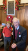 One of the youngest pupils with one of the most senior ex pupils